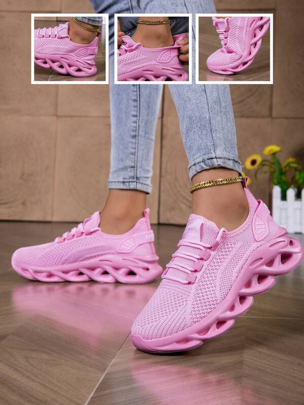 scarpe sportive con suola spessa e chunky da donna, scarpe casual sportive in rete traspiranti, leggere e confortevoli per camminare