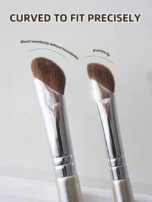 2支装斜角鼻影刷，轮廓鼻影刷，化妆晕染遮瑕刷，鼻影刷，高光刷，晕染刷，轮廓刷，粉底刷，遮瑕刷，腮红刷，修容刷，散粉刷，粉底刷，腮红刷 - 銀色 - 查看 2