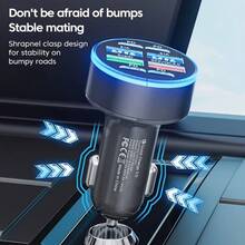 8 Ports Universal Super Fast Charging Conversion Plug Multifunctional Mobile Phone Car Charger 4 USB 4 PD Car Charger For IPhone 17 Pro Max 14 Plus 13 12 11 Compatible With Samsung ,[8-In-1 Fast Charger] 8-In-1 Car Phone Charger With QC3.0 Fast Charging | Compact And Portable, LED Indicator Lights, PD+USB Dual Output, Ideal For Home And Vehicle Use - Black - View 3