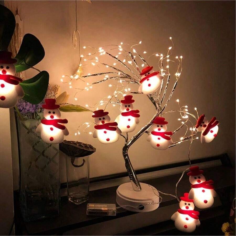 1 Set LED Christmas Snowman Lights, Battery Powered, Christmas Decorations, Christmas Tree Decor, Nursery Night Light, Holiday Decorative Lights, For Halloween/Christmas Decoration, Home Decor Christmas Decoration XMAS Decor Christmas Tree Gift Decor Thanksgiving Wedding Home Decor Home Decor Fall Decor Autumn Decor Birthday Decorations For Gifts Party Supplies Indoor Outdoor Garden Holiday Festival Decor Halloween Decor Wall Decor Halloween Ornaments