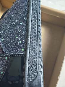 1 Pair Kids Snow Boots, New Winter Model, Girls & Boys Sequin Thick Shoes, Student Soft Bottom Fleece Boots, Warm Ankle Boots - Black - View 14