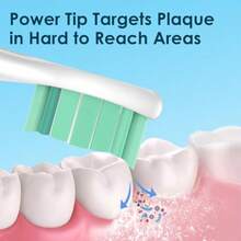 Cabezales de cepillo de repuesto compatibles con el cepillo de dientes eléctrico Sonicare con sistema de clic, cerdas medianas/suaves para una eliminación óptima de la placa, paquete de 6 unidades - Paquete de 6 blancos - Ver 4