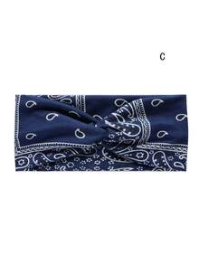 1 pieza Diadema deportiva de yoga estilo bohemio, diadema ancha elástica antideslizante para mujeres, bandas para el cabello que absorben el sudor para hacer ejercicio y correr, accesorios para el cabello de invierno para mujeres