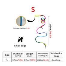 1条夜光尼龙免手持狗绳，多功能肩带/斜挎带，适合小型、中型和大型犬 - 彩色 - 查看 29