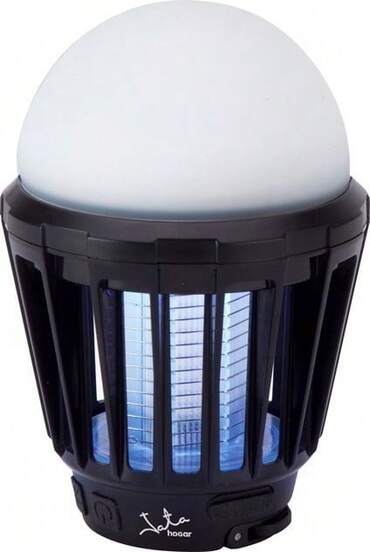  Jata MIB6N – Elektryczna lampa odstraszająca komary, do użytku wewnątrz i na zewnątrz, zasięg 50 m², likwiduje przez rozładowanie, ładowanie przez USB, cicha, niskie zużycie energii