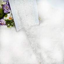 1 yarda de encaje bordado con flores de rosa de colores mixtos, encaje hidrosoluble para accesorios, ropa, decoración del cheongsam - Multicolor - Ver 9