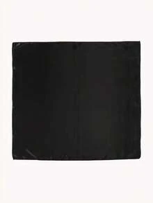 1pc Women's Solid Color Bandana, Multi-Purpose Satin Scarf, Versatile Hair Band, Headband, And Neck Wrap, Stylish Accessory For Dressing Up Your Look, Ideal For Daily Wear, Casual Outfits, And Chic Styling - màu đen - Xem 2