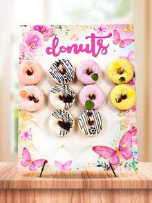 1set 9/16Holes Donut Wooden Display Stand, Rack Household Donut Display Rack Party Food Placement Rack, Flowers Butterfly Display Stand,1st Birthday Wedding Family Event Party Food Rack, Donut Display Wooden Stand, DIY Dessert Cake Decorations, Kitchen Decorations, Thanksgiving Christmas Party Kitchen Cooking Stand, 2026 New Year Decoration,Birthday Gifts, Party Gifts Favor,Babe Shower Decor,