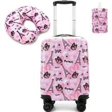 2pcs Girls Luggage Set, With Luggage Tag, 16 Inch Hard Shell Suitcase, Spinner Wheels, Girls Carry-On Travel Trolley Bag - Luggage Set 2 - View 7