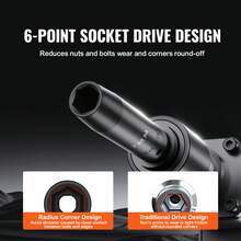 1/2" Drive Impact Socket Set, 9 Piece, Metric 29-38mm, 6 Point, Cr-Mo Alloy Steel For Auto Repair, Easy-To-Read Size Markings, Heavy Duty Construction, Includes Case. - 9 piezas - 查看 4