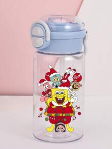 SPONGEBOB 1 pièce Tasse à eau de fête SPONGEBOB de Noël 650 ml/22,8 oz Bleu Rose Blanc avec interrupteur, paille et poignée portable Ne fuit pas beaucoup Accueil Glace Cadeau d'anniversaire Cadeau d'Halloween Cadeau de Thanksgiving Cadeau de Noël (Certaines pièces peuvent être aléatoires)