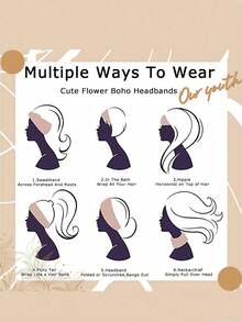 1 pieza Diadema deportiva de yoga estilo bohemio, diadema ancha elástica antideslizante para mujeres, bandas para el cabello que absorben el sudor para hacer ejercicio y correr, accesorios para el cabello de invierno para mujeres