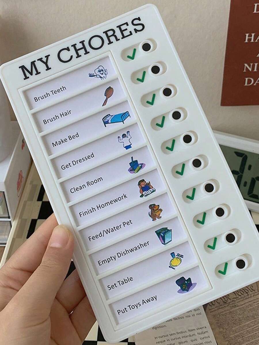 1pc Children's Self-Regulation Information Book, Student Check-In Reminder Notebook, Checklist Planning Reminder Board, Self-Discipline Check-In Tool, Children's Time Management Growth Card, Suitable For Children, Students, And Office Workers.