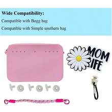 GBYAN Silicone Phone Holder With Charms For Bogg BagZipper Phone Case With Handle Beach Tote Bag Accessories Insert Wallet With Key Holder Gray - Hồng - Xem 5