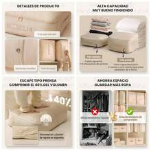 Organizador Autocomprimible Ultracomprimible, Bolso de Mudanza de Servicio Pesado, Bolsas de Movimiento Grandes y Resistentes Con asas Reforzadas para Edredn, Ropa y Mantas Gris, X - Large - Large + azul - Ver 1