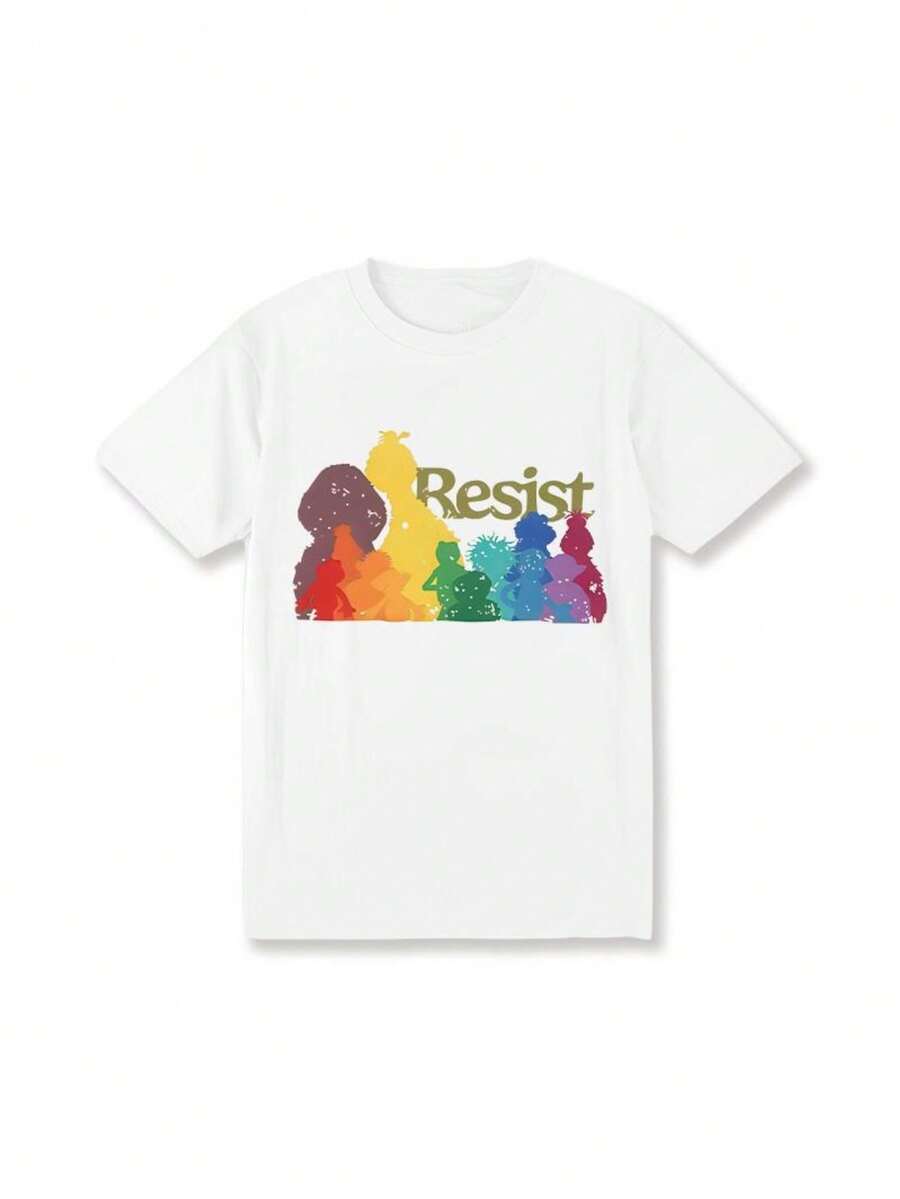 Save PBS-Resist Shirt. Political Protest, Save Public Broadcasting, Hands-Off Tee - 白色 - 查看 1