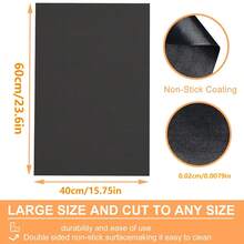 Forros para horno, tapetes protectores fáciles de limpiar para el fondo del horno/cocina a gas, almohadilla antiadherente y resistente al calor para parrilla, apropiada para uso doméstico y campamento al aire libre