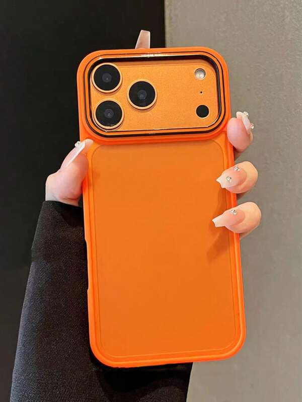 1 pieza Funda de teléfono con textura mate naranja antideslizante compatible con iPhone 17, 17 Pro, 17 Air, 11, 11 Pro, 11 Pro Max, 12, 12 Pro, 12 Pro Max, 13, 13 Pro, 13 Pro Max, 14, 14 Pro, 14 Plus, 14 Pro Max, 15, 15 Pro, 15 Plus, 16, 16 Pro, 16 Pro Max, 16 Plus