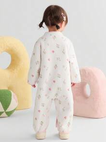 Balabala BalaOne 2025 Autumn/Winter New Baby Romper, Reversible Cute Crawler Suit - White Red - View 4