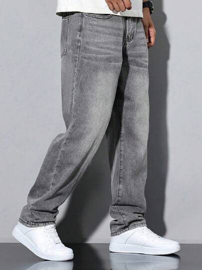 Tween Boy Casual Pocket Simple Denim Jeans, For Everyday Wear