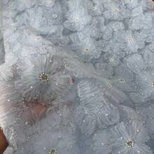 3D Floral Pearl Sequin Embroidered Fabric - Luxurious Shining Handmade Material, Suitable For Dresses And Shirts, Exquisite Design Integrates Delicate Craftsmanship, Elegant Texture Shows Fully, Exclusive Designer Customization, Multiple Colors Available For Matching Different Styles, Fashionable Accessories Versatile, Superior Craftsmanship Ensures Quality, Complex Embroidery Highlights Details