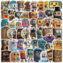 50pcs Vintage Small Tool Sticker Cartoon Robot Bookshelf Decal DIY Handbook Laptop Luggage Bottle Surfboard Sticker For Teens Toy - Multicolor - View 10