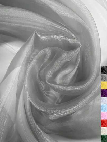 1 pieza de tela de organza de cristal DIY, tul transparente y ligero adecuado para lazos, tutús de ballet, manteles, envoltorios de regalo, manualidades y costura