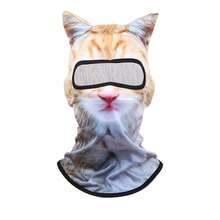 3D Cat/Dog Skiing Balaclava Hat With Ears Cute Animal Halloween Party Mask Lightweight Outdoor UV Protection Hat - Multicolor - View 8