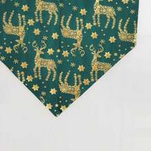 1pc Table Runner Foil Print Velvet 35*183cm/13.7*72inch 35*275cm/13.7*108.2inch Soft Touch Christmas Reusable Suitable For Restaurant Holiday Decorations Winter-Themed Party Family Banquet Festive Tabletop Food Photography Props Events Supplies