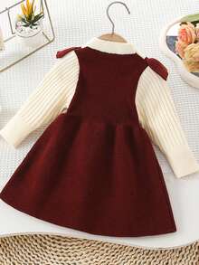 Girls Knitted Sweater Dress, New Autumn/Winter Princess Dress, Korean Design, Suitable For New Year/Holiday/Birthday Gift