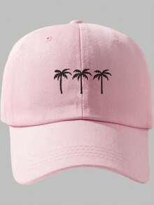 DareSee 1顶印花三棵椰子树棒球帽，可调节户外休闲帽，适合街头音乐节、Y2KFest、返校季、秋季、圣诞节、冬季等场合，是圣诞礼物的理想之选。