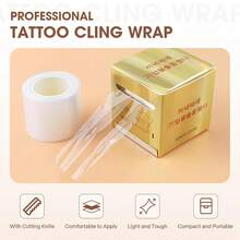Envoltura de plástico para tatuajes, especial para cejas y labios en salones de belleza, con rollo pequeño de envoltura de plástico, película auxiliar para cubrir cejas. Adecuado para salones de belleza profesionales.