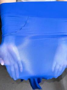 1 Pair Plus Size Women's Glossy Sexy Pantyhose - Blue - View 6