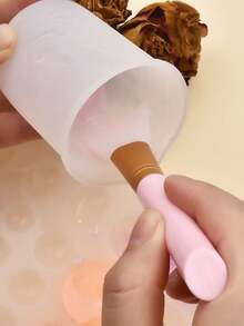 2pcs/5pcs/6pcs Silicone Measuring Cup, 100ml Silicone Cup Resin Non-Stick Mixing Cup Resin Measuring Cup Tool, Accurate Calibration, Resin DIY Process - White - View 6