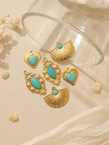 1pc/Pack 304 Stainless Steel Hollow Fish Design Pendant, Fashionable Versatile Accessory Keychain