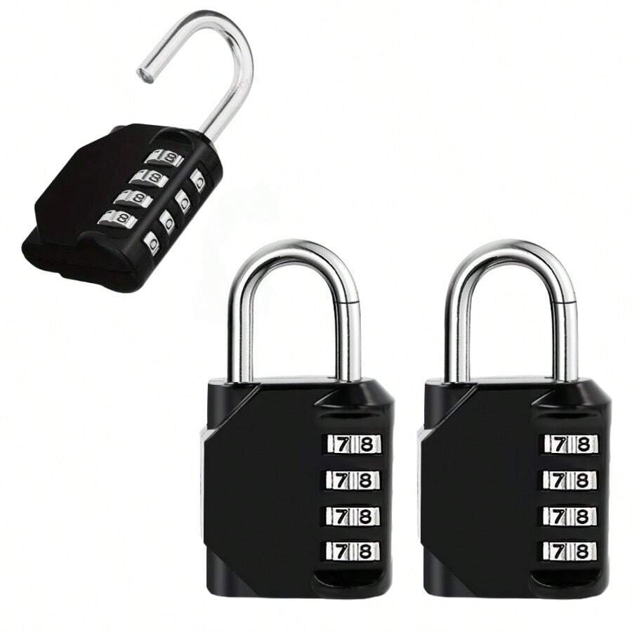 1pc Combination Lock, 4-Digit Password Lock For Locker, Cabinet, Bag, Gym, Anti-Theft