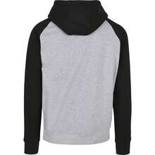Trespass Mens Basic Raglan Hoodie (Heather Grey/Black) - 50% Cotton/50% Polyester - 270gsm - (RW8065) - Light Grey - View 3