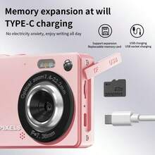 Mini Digitalkamera für Gebrauch und Spaß für junge Fotografen, Punkt-und-Schieß-Digitalkameras mit FHD 4K, 700mAh Akkukapazität