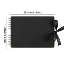 1pc Scrapbook Album With Pen & Corner Stickers, A4 Black Pages Memory Book, Photo Memory Album, Kraft Paper DIY Album, Suitable For Anniversary, Birthday, Gift - Single Pen Set - View 2