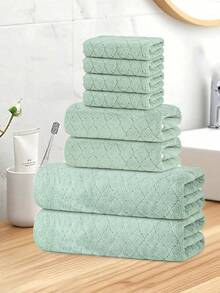 8 قطع مجموعة [4 مناديل + 2 منشفة يد + 2 منشفة حمام] مجموعة منشفات من الفليس المرجاني الأوروبي الزهري، ناعمة ورقيقة وصديقة للبشرة، منشفات امتصاص العرق للرياضة، فائقة الامتصاص وسريعة التجفيف، أغطية حمام مناسبة للجنسين، مناسبة للمنزل والنوم والجيم والحمام والمطبخ والشاطئ والسباحة والساونا و الشكر وعيد الهالوين، منشفات استحمام لصالون التجميل والفنادق والرياضة والمستلزمات المنزلية