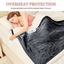 Heated Blanket Electric Soft Flannel Sherpa Heater 5 Heat Settings And 10 Hours Auto Shut-Off Heating Blanket Over-Heat Protection Machine Washable