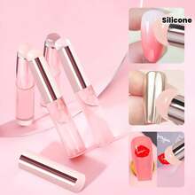 2-Pack Nail Art Pat Gel Smudge Pen Magic Mirror Powder Brush & Silicone Lip Brush - 2支粉透桿拍拍筆 - 查看 2