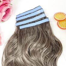 BELLAHAIR CABELO NANO PELE MEGA HAIR ADESIVO FIBRA EUROPEIA 100 GRAMAS VARIAS CORES - Cinza - Visão 2