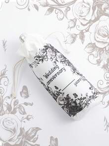 1 pieza Bolsa de almacenamiento de vino tinto, bolsa de exhibición de vino y champán, bolsa de regalo. Estampado clásico impreso en lino, diseño de cordón doble, bolsa de embalaje de vino, bolsa de regalo. Para regalar, coleccionar, exhibir en el gabinete. Navidad, boda, cumpleaños, embalaje de regalo. Adecuado para todas las estaciones, reutilizable.