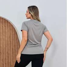 Kit Of 3 Women's Dry Fit T-Shirts For Gym And Fitness Training - 紫色 - 查看 4