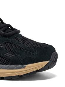 baasploa 男士厚底复古网面跑步鞋，时尚厚底休闲运动鞋，男士轻便耐穿跑步鞋，男女通用户外休闲运动鞋，增高男士徒步鞋，品牌时尚鞋，四季皆宜，尺码41-45 - 黑色 - 查看 9