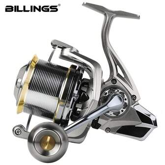 BILLINGS NGK PRO Saltwater Spinning Fishing Reel,8000-14000 Up To 33LBs Max Drag Big Game Fishing Reels,Aluminum Spool With Braid-Ready,Super Smooth Power Surf Fishing Reel