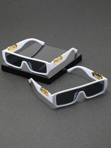 1 par herrglasögon i retrostil med personlig design, lämpliga för olika tillfällen - Vitt - Visa 15