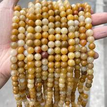 Hạt đá tròn tự nhiên 15 inch 4/6/8/10/12mm, bao gồm ngọc bích/mã não/ngọc lam/pha lê, thích hợp để làm đồ trang sức tự làm, vòng tay, vòng cổ, chữa bệnh luân xa - Nhiều màu - Xem 97