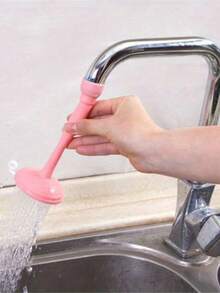 1个水龙头延长杆旋转节水水槽喷头柔性厨房浴室水龙头延长器 - 彩色 - 查看 1